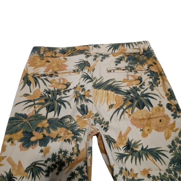 Anthropologie Chino Palm Paradise Botanical Print Relaxed Fit Trousers Pants 29W - Picture 10 of 10